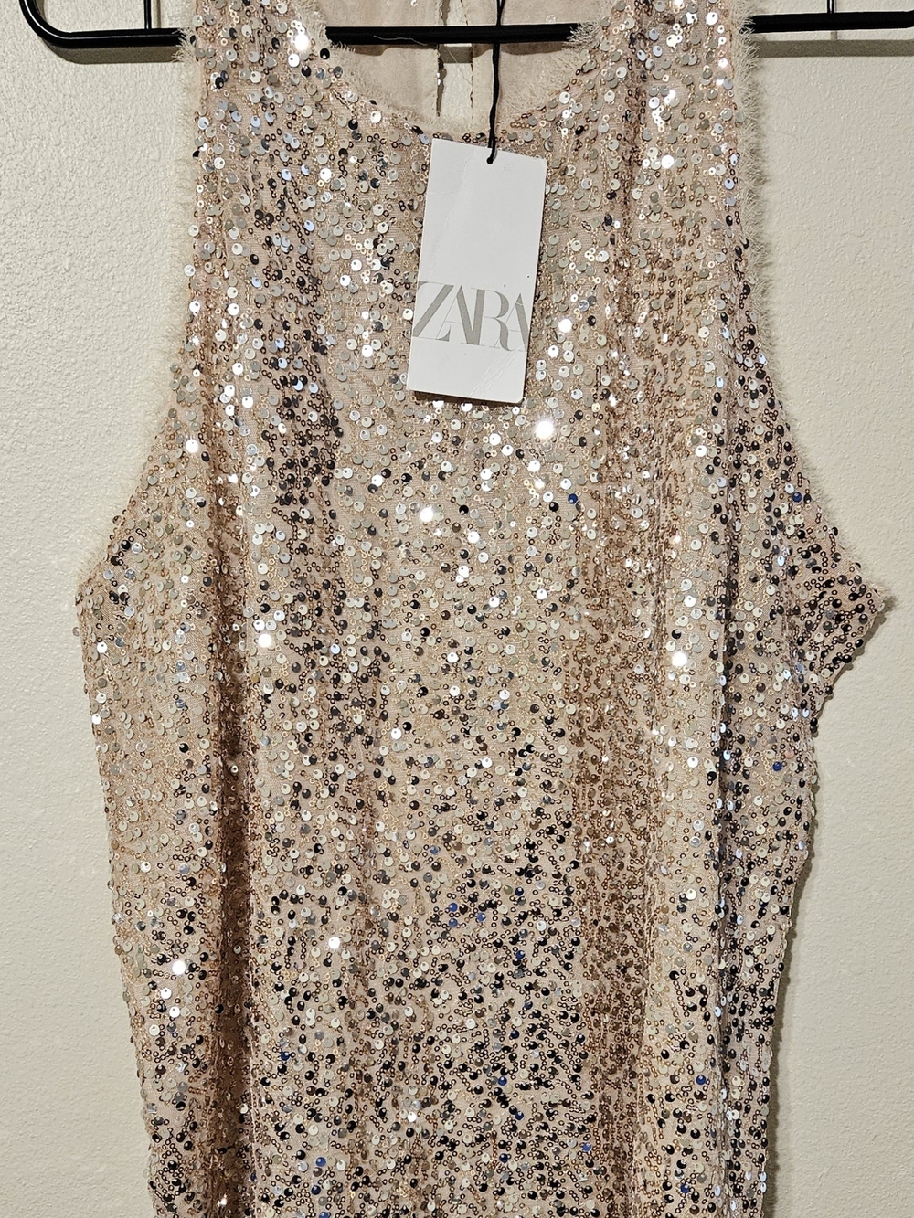 Zara Sequin Tank Top, size XL, new with tags.